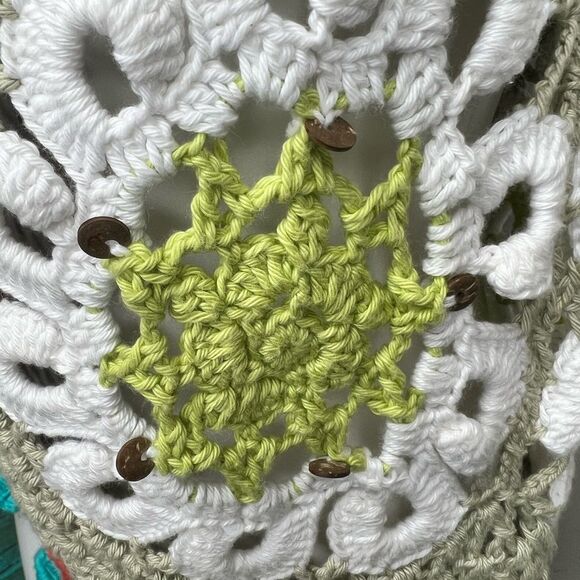 Pure Handknit For Fresh Produce Crocheted Floral Asymmetrical Tank Top - Picture 4 of 9